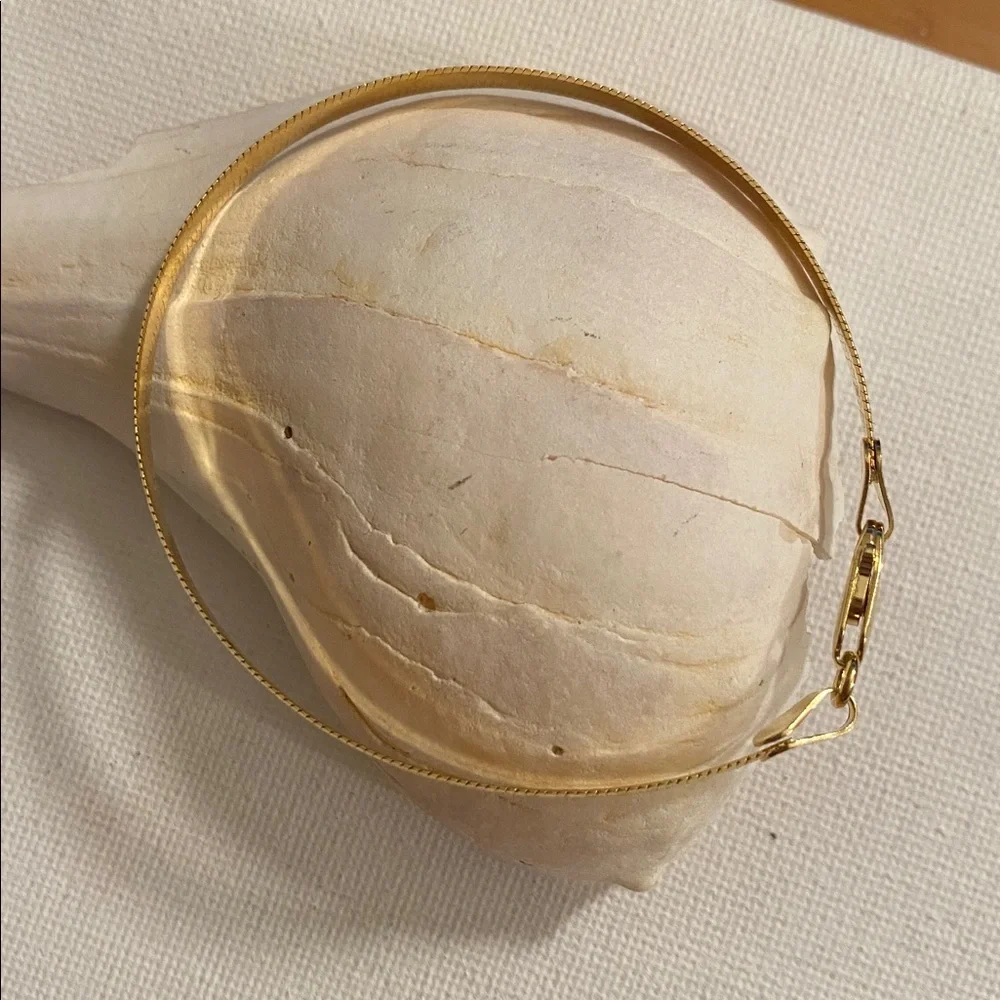 Gold overlay sterling silver bracelet 7”